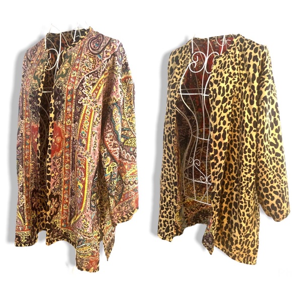 Etro Reversible Red Paisley / Cheetah Jacket